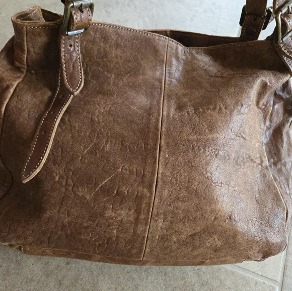 Sundance Italy Bag Brown Leather Brass Hardware Hobo Shoulder Tote Satchel Soft - Picture 9 of 16